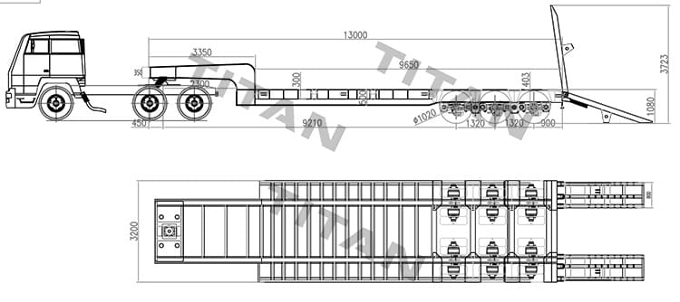 150 Ton 3 Line 6 Axle Hydraulic Lowbed Trailer for Sale in Guyana