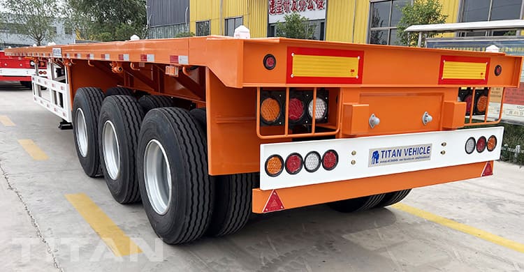 40 Feet 3 Axle Flatbed Tractor Trailer for Sale in Ghana