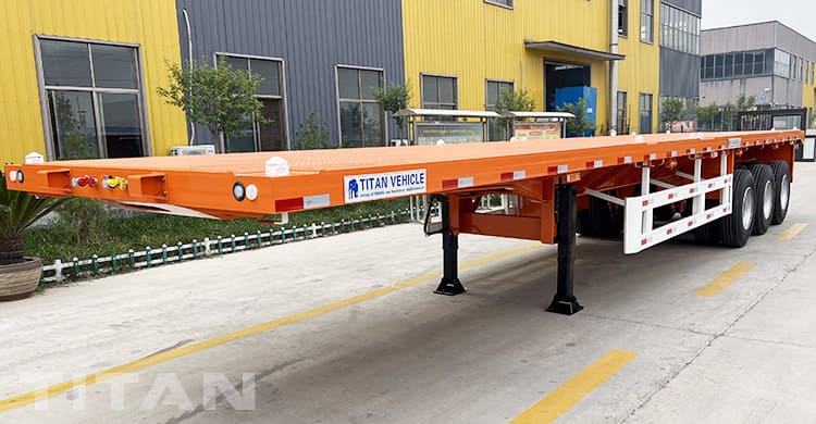 40 Feet 3 Axle Flatbed Tractor Trailer will be sent to Ghana