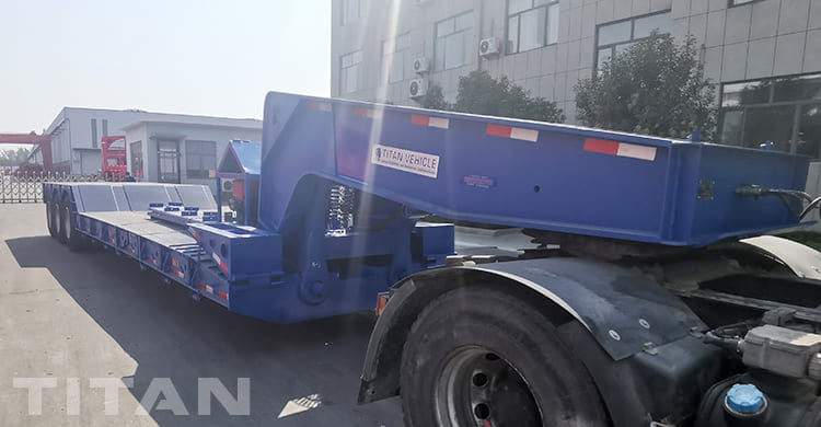 60 Ton 3 Axle Front Loading Low Loader Trailer for Sale in Djibouti