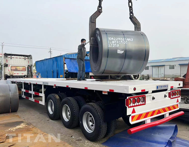 40Ft Flatbed Tri Axle Trailer for Sale in Sierra Leone