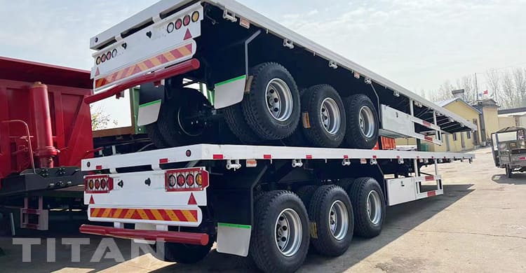 12M Tri Axle Semi Truck Flatbed Trailer for Sale in Sierra Leone