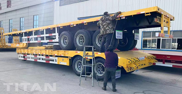 3 Axle Flatbed Truck Trailer and 2 Axle Low Loader for Sale in Indonesia