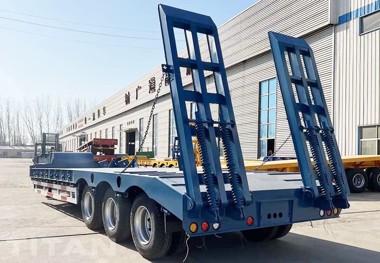40 Feet 3 Axle Semi Trailer Low Loader for Sale in Rwanda