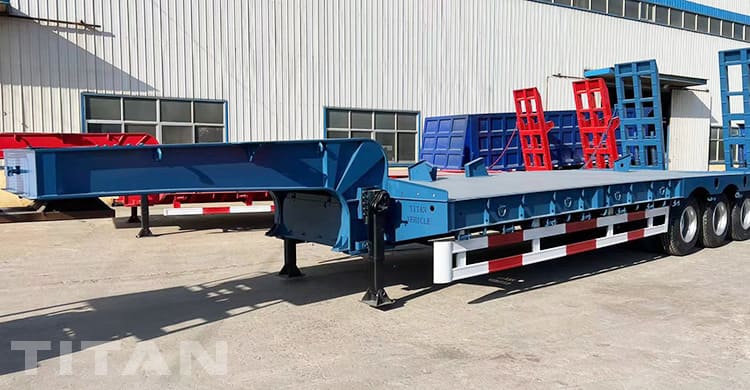 40 Feet 3 Axle Semi Trailer Low Loader for Sale in Rwanda