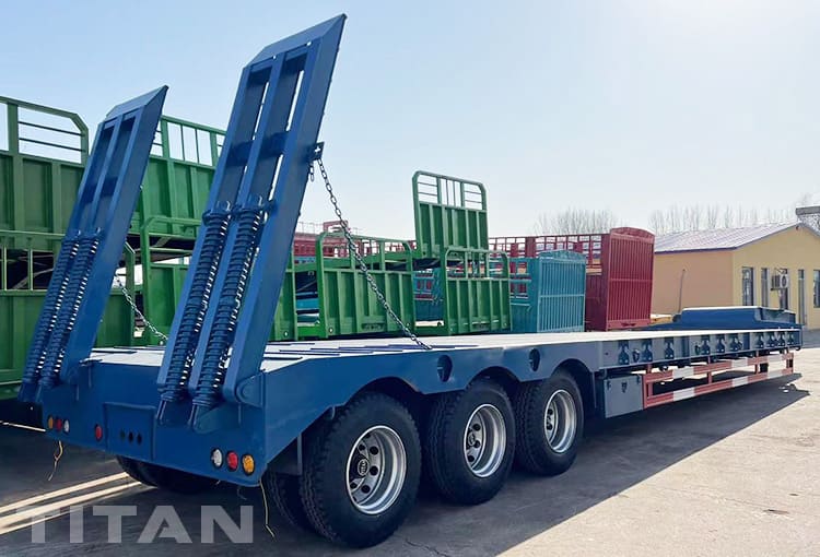 40 Feet 3 Axle Semi Trailer Low Loader for Sale in Rwanda