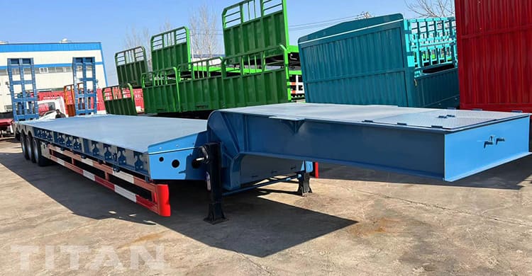40 Feet 3 Axle Semi Trailer Low Loader for Sale in Rwanda