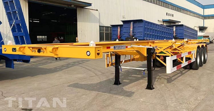Tri Axle 40Ft Chassis Container Trailer for Sale in Mali 