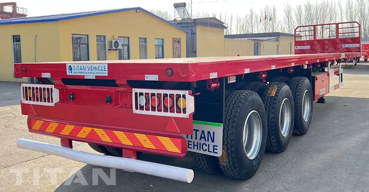 40 Foot Tri Axle Flatbed Truck Trailer with Head Boards for Sale in Mozambique