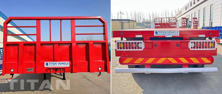 40 Foot Tri Axle Flatbed Truck Trailer with Head Boards for Sale in Mozambique