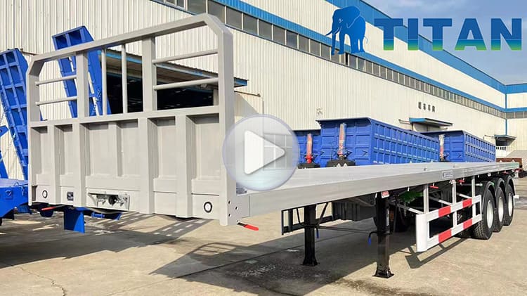 40Ft Triple Axle Flatbed Trailer for Sale in Uganda 