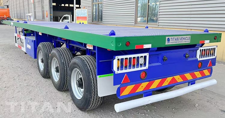 40Ft 3 Axle Flatbed Container Carrier Trailer will be sent to Zambia