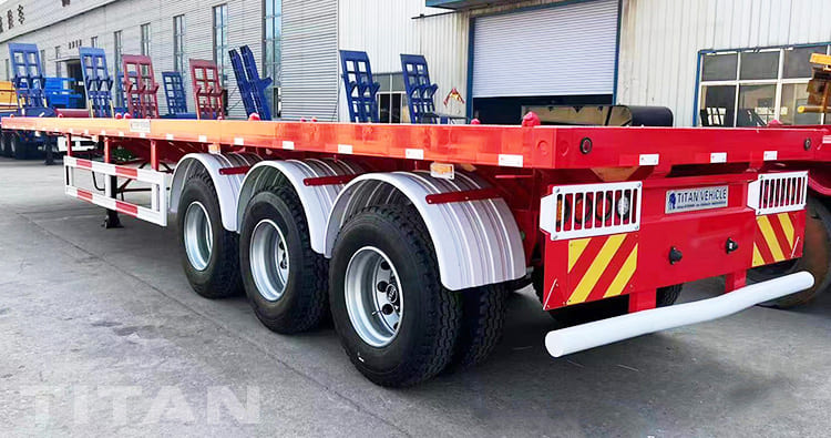 Tri Axle Semi Trailer Flatbed 40Ft for Sale in Zambia