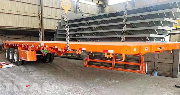 3 Axle Semi Trailer Flatbed 40Ft will be shipped to Guinea