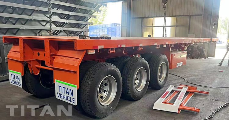 3 Axle Semi Trailer Flatbed 40Ft will be shipped to Guinea