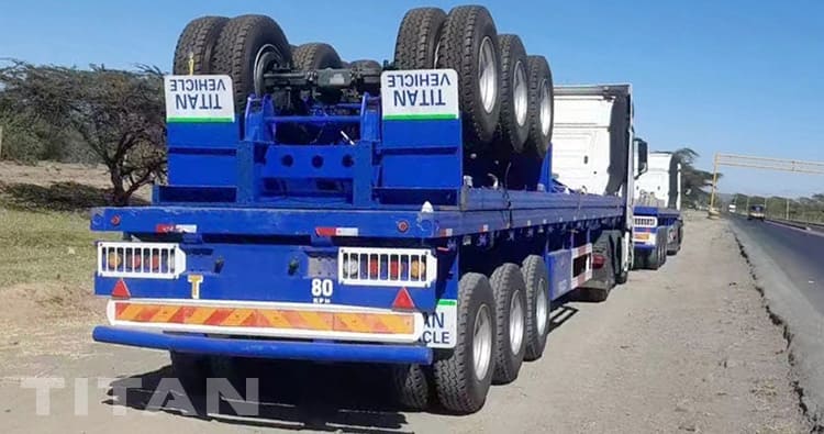 40 Foot Tri Axle Semi Flatbed Truck Trailer for Sale in Mexico