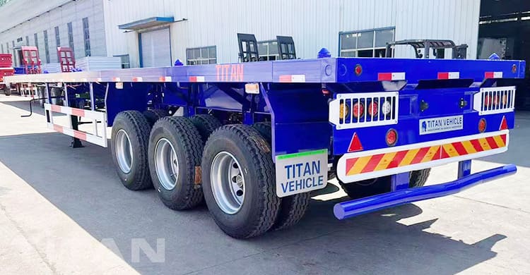 40 Foot Tri Axle Semi Flatbed Truck Trailer for Sale in Mexico