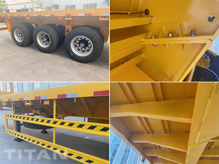 40 Feet Tri Axle Flatbed Trailer with Headboard for Sale in Sierra Leone