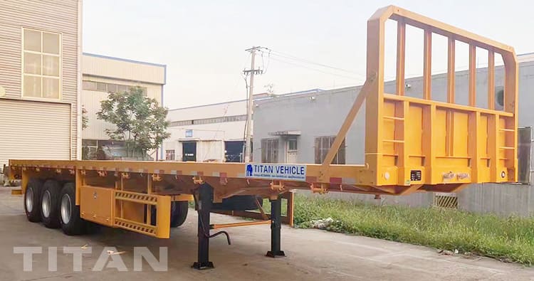 40 Feet Tri Axle Flatbed Trailer with Headboard for Sale in Sierra Leone