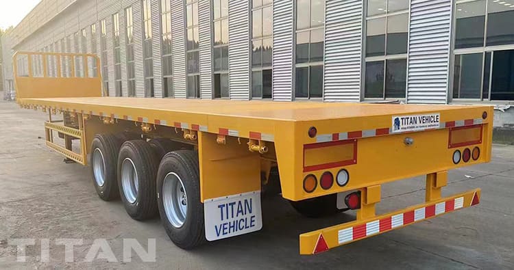 40 Feet Tri Axle Flatbed Trailer with Headboard for Sale in Sierra Leone