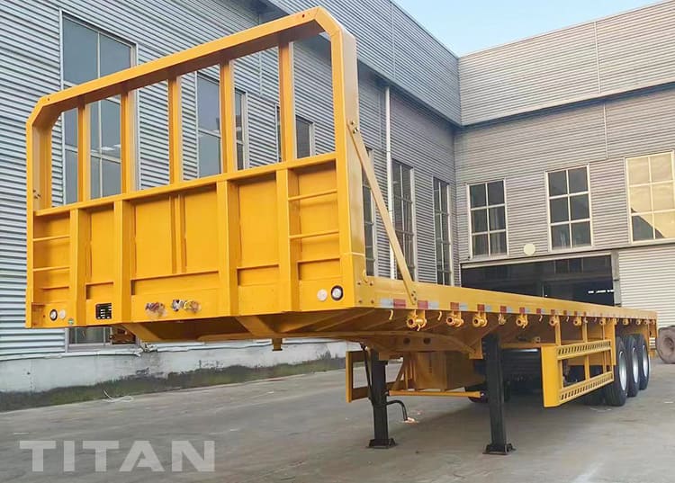 40 Feet Tri Axle Flatbed Trailer with Headboard for Sale in Sierra Leone