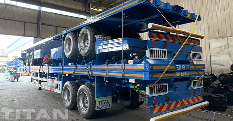 2 Axle Platform Flatbed Semi Trailer for Sale in Ethiopia