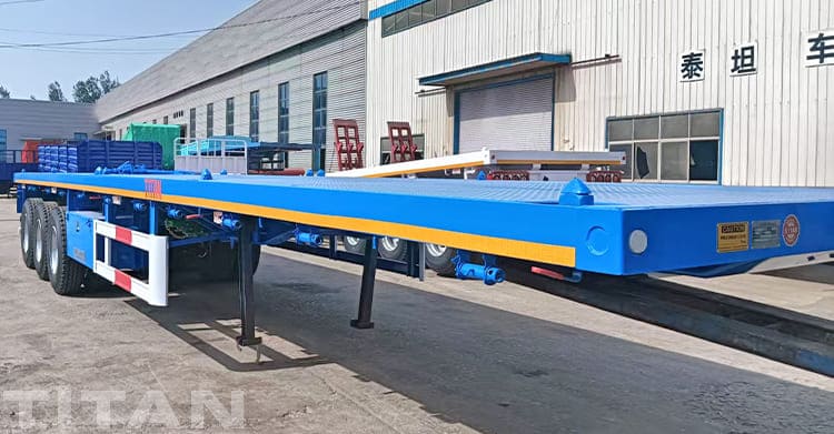 3 Axle 40 Foot Flatbed Semi Trailer for Sale Manufacturers in Dominican