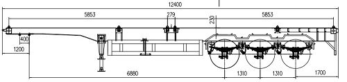 container chassis trailer drawing