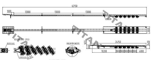 extendable wind blade trailer