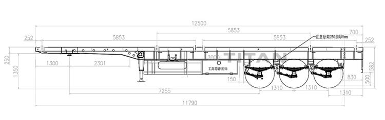 tri axle trailer drawing