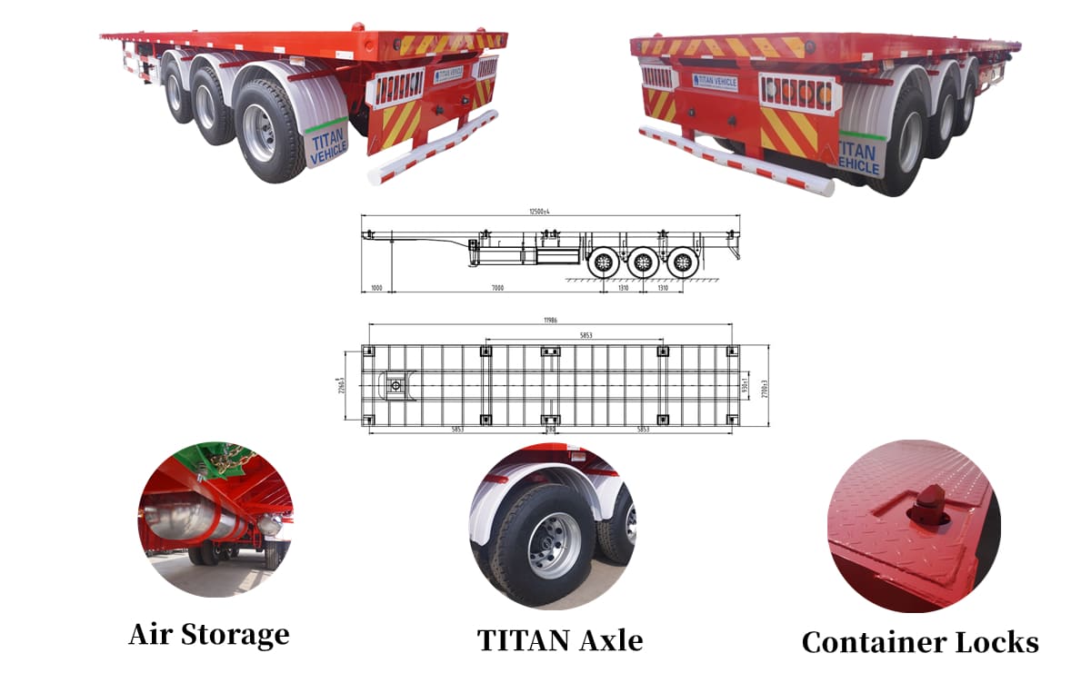 Flat Bed Semi Trailer for sale in Tanzania