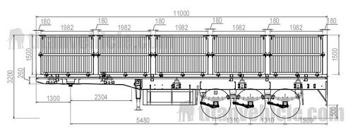 Drawing of Side Tipper Trailer for Sale
