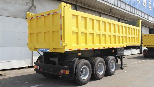 tri axle dump semi tipper trailer for sale by professional supplier titan vehicle