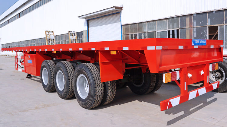 3 Axle flatbed truck trailer