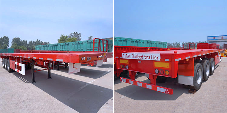 3 Axle flatbed truck trailer