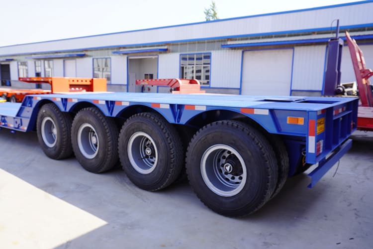 4 axles 150 tons gooseneck lowboy trailer