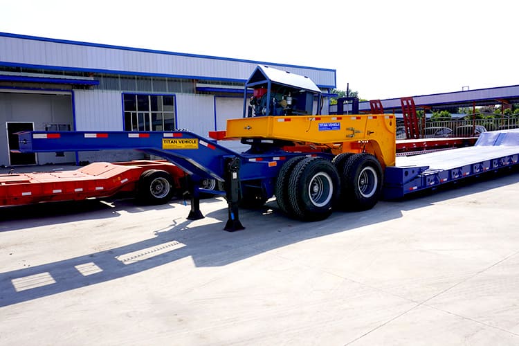 4 axles 150 tons gooseneck lowboy trailer