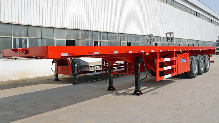 Qingdao Juyuan Aotong Tri Axle 40 Foot Flatbed Trailer for Sale