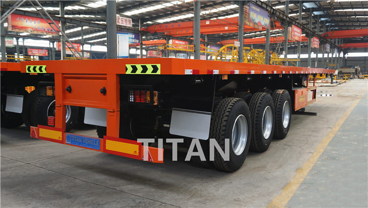 Tri Axle 40 Foot Flatbed Semi Trailer for Sale Near Me-Shengrun