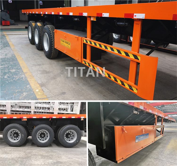 Tri Axle 40 Foot Flatbed Semi Trailer for Sale Near Me-Shengrun