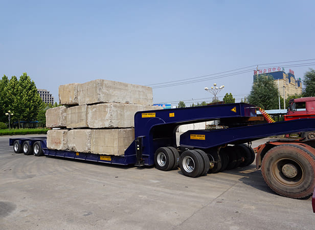 3 line 6 axle 100 ton lowbeds trailer