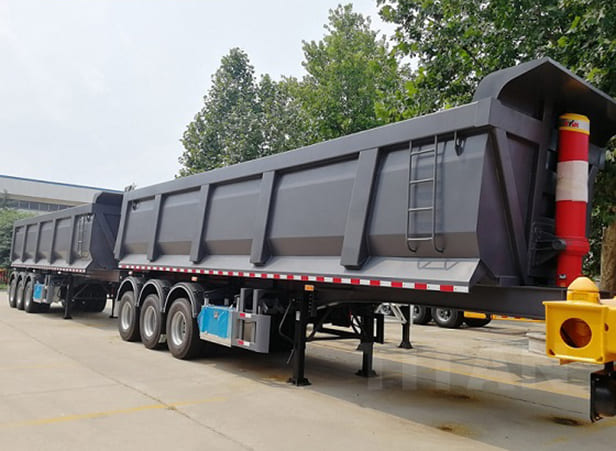 3 Axles semi tipper trailer