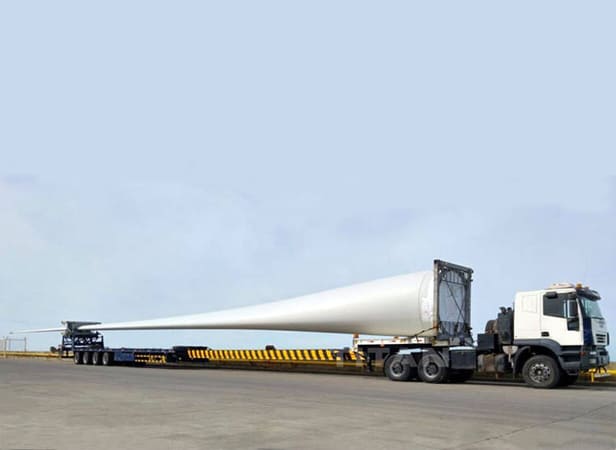 4 Axles 56M Wind Turbine Blade Transport Trailer