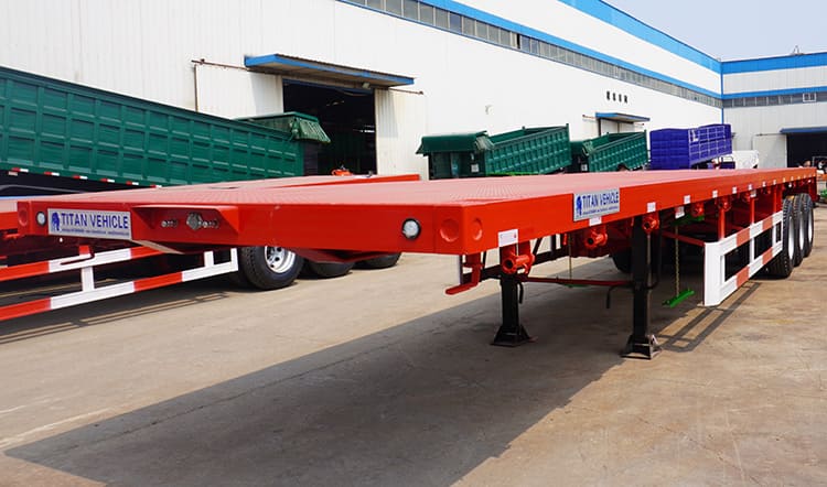 3 Axle 40Ft Flatbed Semi Trailer