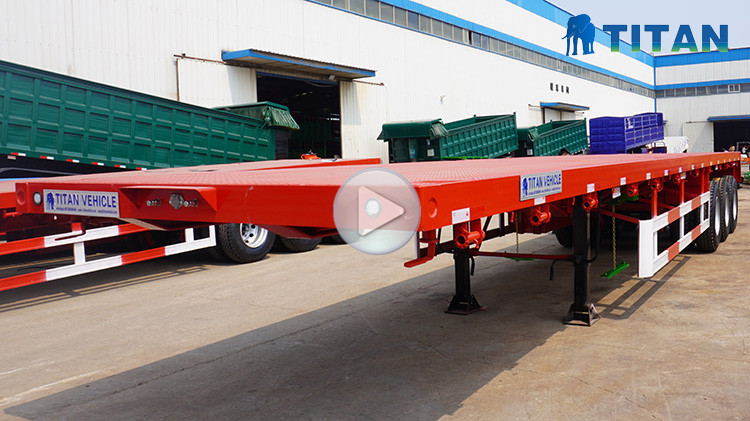 3 Axle 40Ft Flatbed Semi Trailer