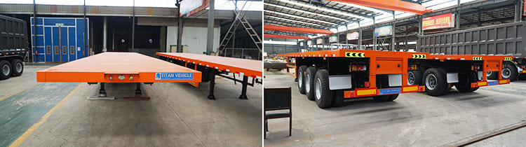 3 axles flatbed trailer