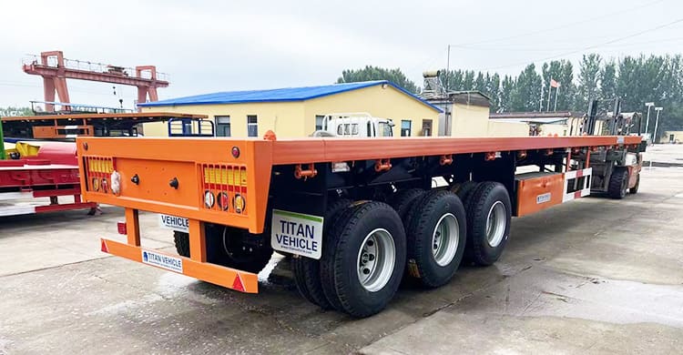 3 axles flatbed trailer