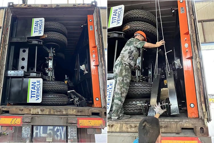3 axles flatbed trailer