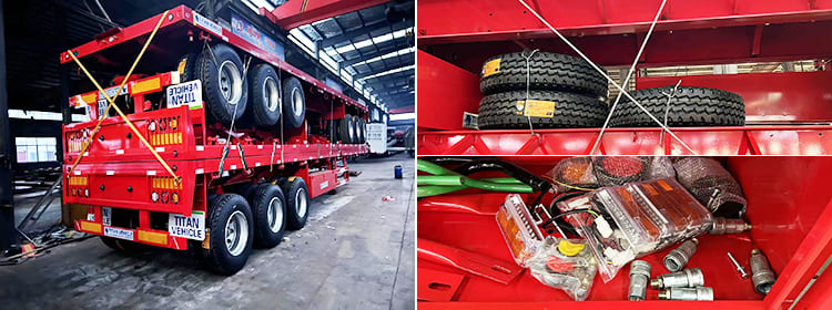 3 axles 40ft flatbed trailer