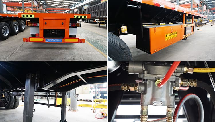 3 axles flatbed trailer